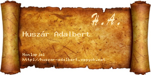 Huszár Adalbert névjegykártya